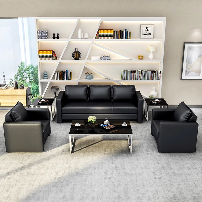 Zach 32-71" Black PU Leather Lounge Seating Sofas | AF [ZT] JY-K910