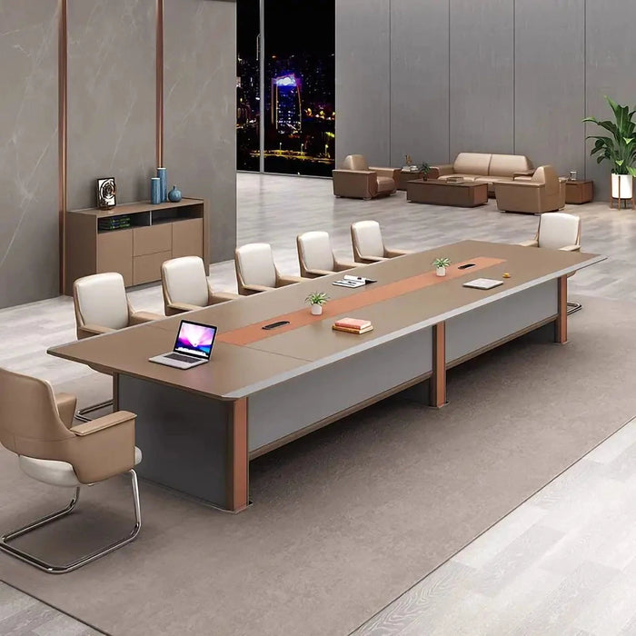 Lucian 8-20' Brown Rectangular Conference Room Table | AF LY-DQ-H14