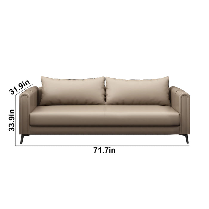 Brooke 32-72" Beige PU Leather Lounge Seating Sofas| AF [ZT] JY-L-8853