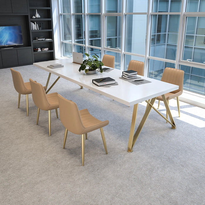 Arcadia High-end High Quality 3 to 7ft Champagne White Conference Table for Meeting Rooms and Boardrooms