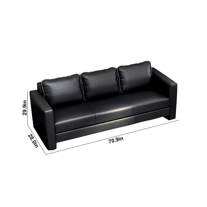 Zach 32-71" Black PU Leather Lounge Seating Sofas | AF [ZT] JY-K910