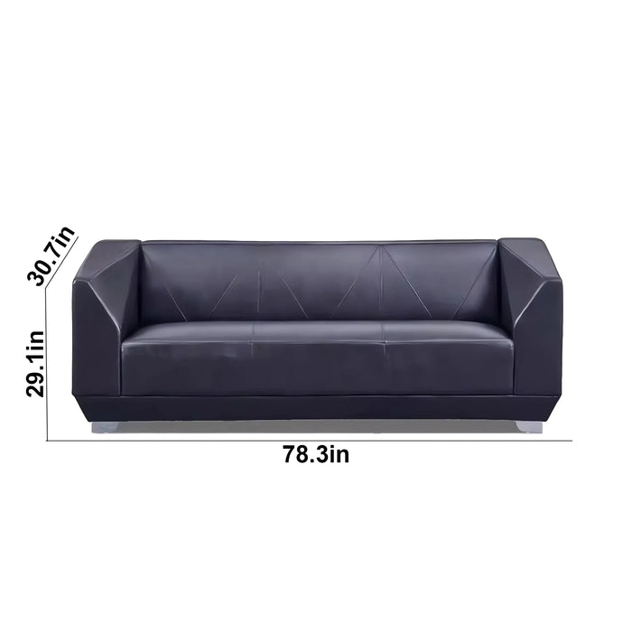 Reed 31-78" Black PU Leather Lounge Seating Sofas | AF [ZT] JY-DS