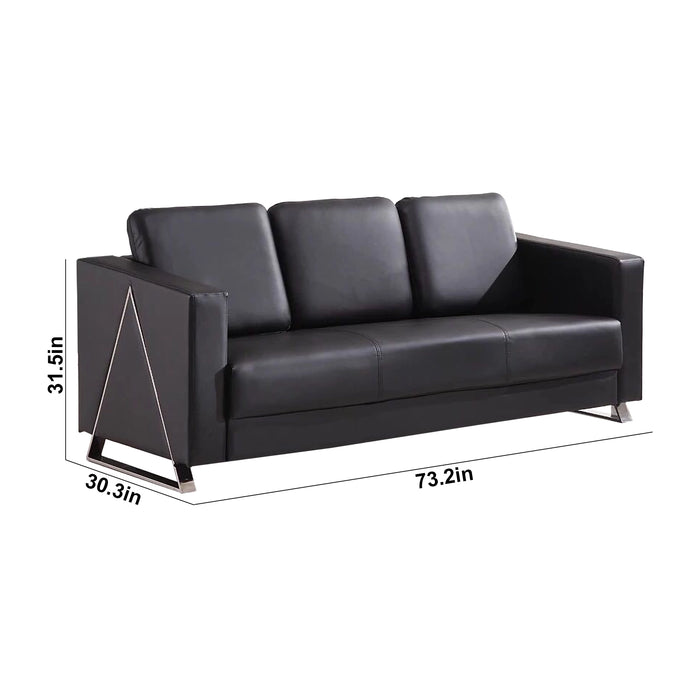 Sawyer 47-87" Black PU Leather Lounge Seating Sofas | AF [ZT] JY-K918