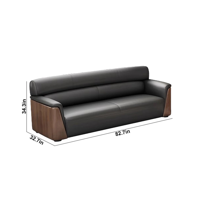 Wesley 41-83" Black PU Leather Lounge Seating Sofas | AF [ZT] JY-K2315