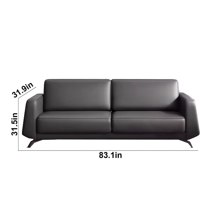 Ella 44-83" Black PU Leather Lounge Seating Sofas | AF [ZT] JY-L-8808