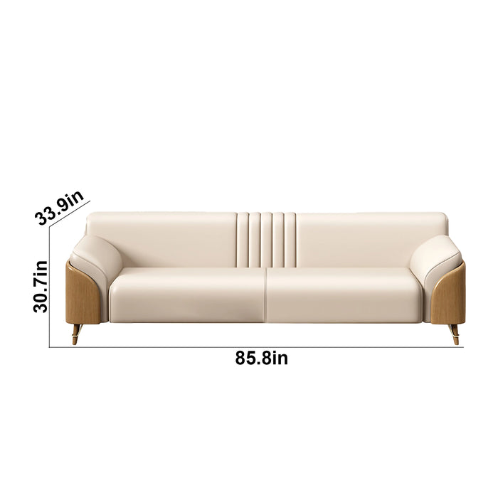 Autumn 43-86" White PU Leather Lounge Seating Sofas | AF [ZT] JY-L-8873