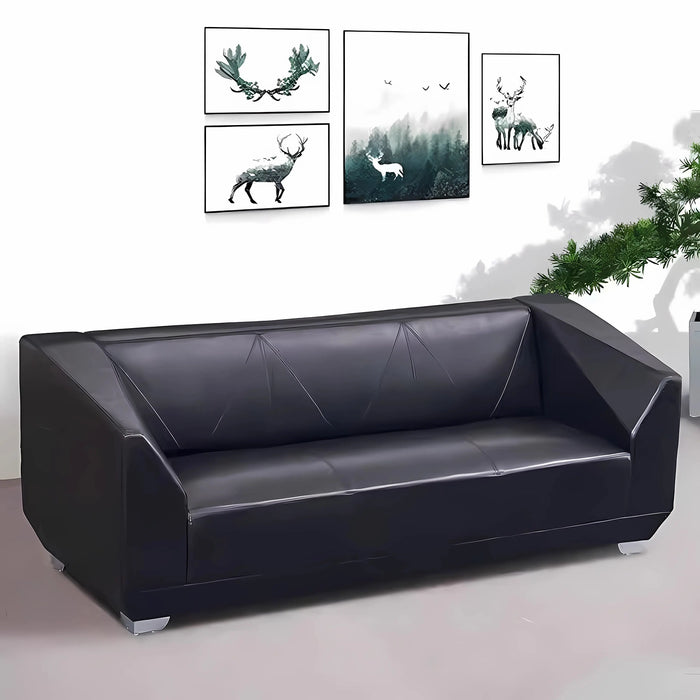 Reed 31-78" Black PU Leather Lounge Seating Sofas | AF [ZT] JY-DS