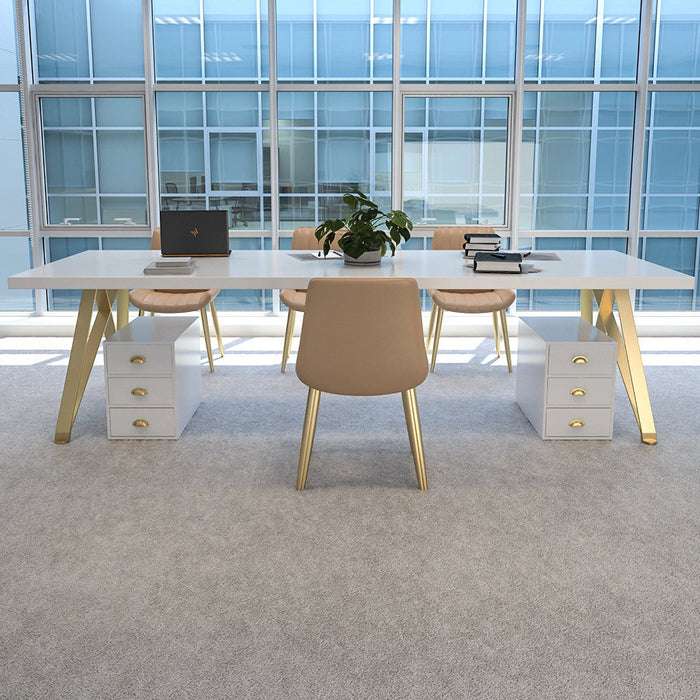 Arcadia High-end High Quality 3 to 7ft Champagne White Conference Table for Meeting Rooms and Boardrooms