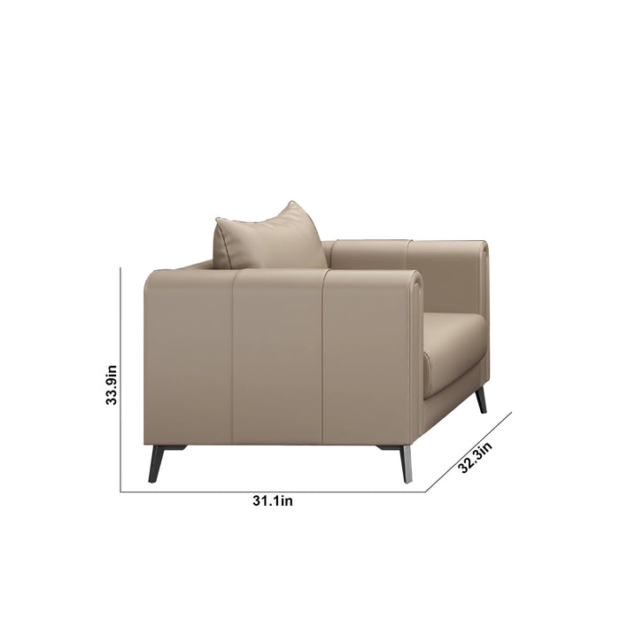 Brooke 32-72" Beige PU Leather Lounge Seating Sofas| AF [ZT] JY-L-8853