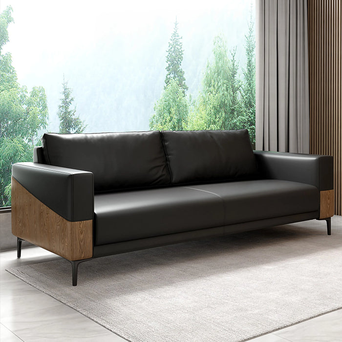 Bennett 32-72" Black PU Leather Lounge Seating Sofas | AF [ZT] JY-K2133