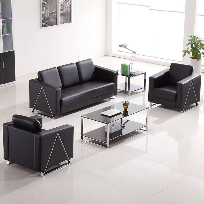 Sawyer 47-87" Black PU Leather Lounge Seating Sofas | AF [ZT] JY-K918