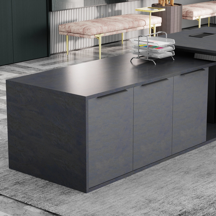 Anderson 71-95" Adjustable L-shaped Executive Desk | AF Essence Tribeca WX-N2801-LIFT