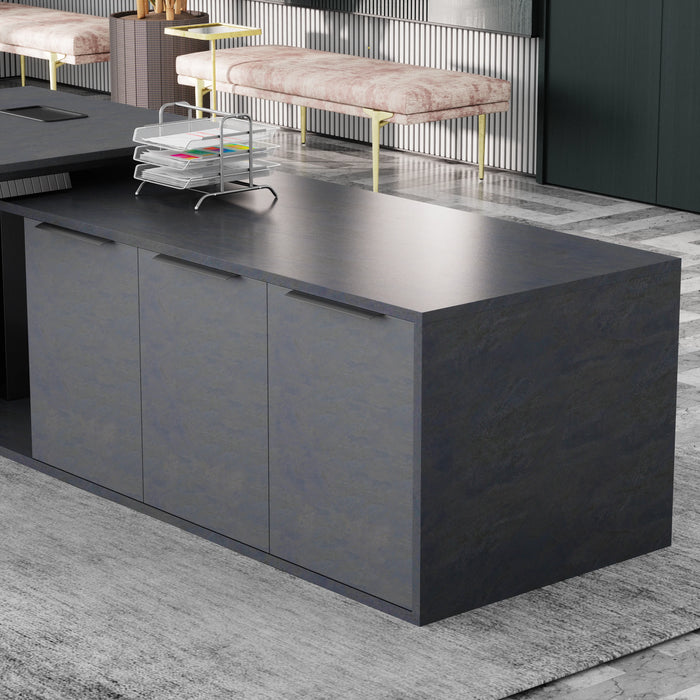 Anderson 71-95" Adjustable L-shaped Executive Desk | AF Essence Tribeca WX-N2801-LIFT