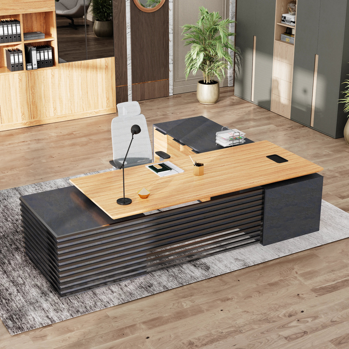 Anderson 71-95" Adjustable L-shaped Executive Desk | AF Essence Tribeca WX-N2801-LIFT