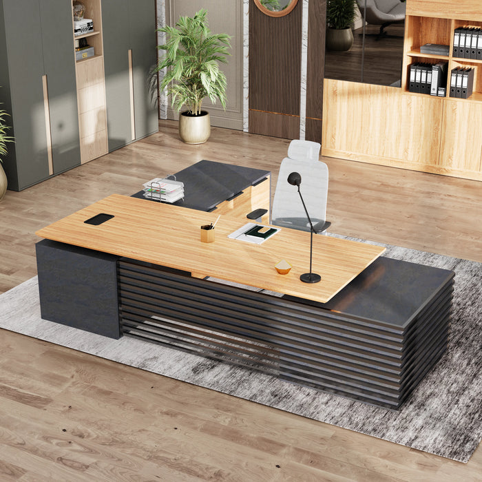 Anderson 71-95" Adjustable L-shaped Executive Desk | AF Essence Tribeca WX-N2801-LIFT