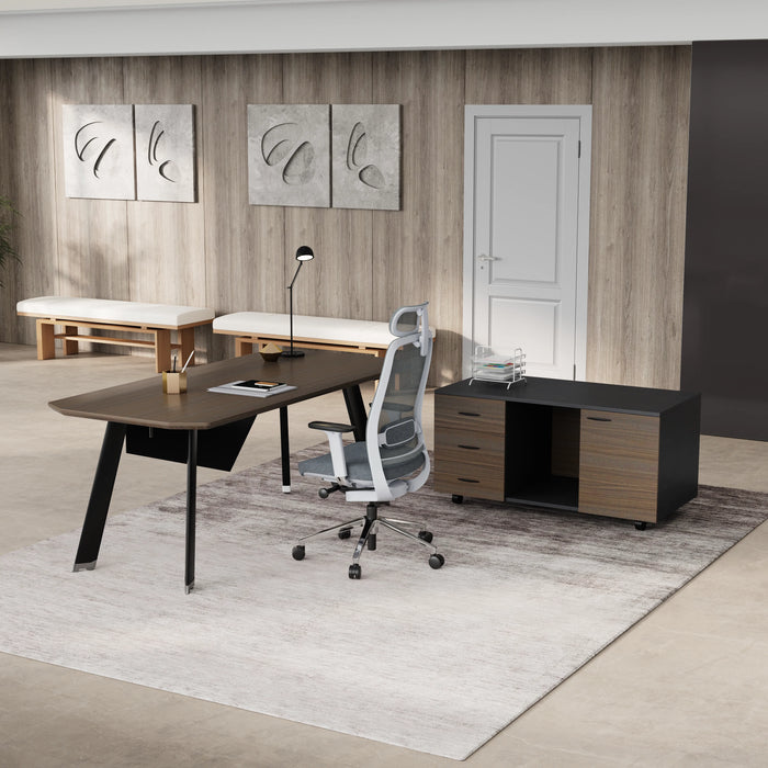 Bentley 79" Rectangular Executive Desk with Storage Cabinets | AF Essence Tribeca WX-NW002