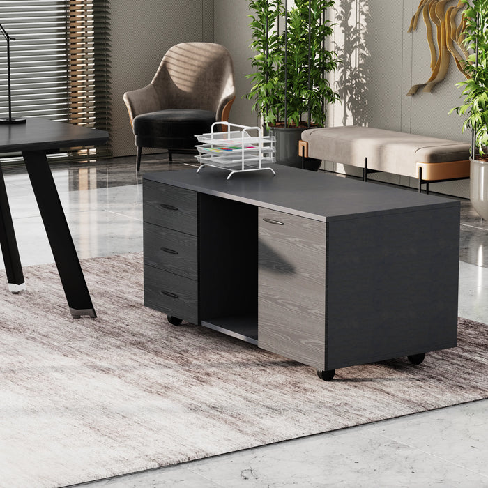 Bentley 79" Rectangular Executive Desk with Storage Cabinets | AF Essence Tribeca WX-NW002