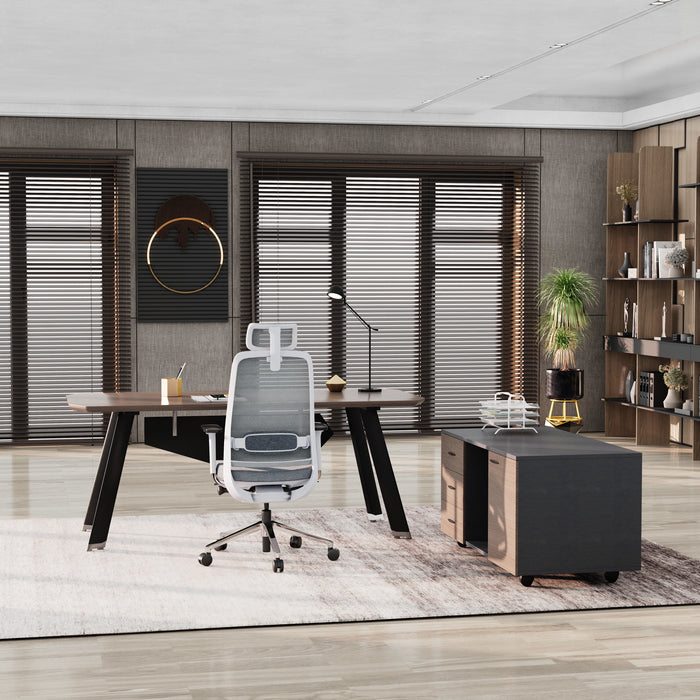 Bentley 79" Rectangular Executive Desk with Storage Cabinets | AF Essence Tribeca WX-NW002