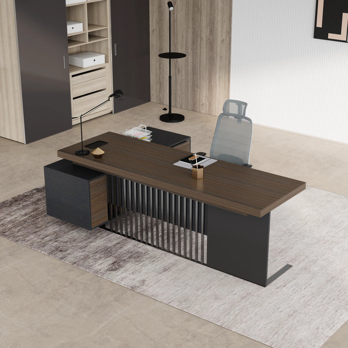 Cecilia 95" L-shaped Executive Desk | AF Essence Tribeca WX-N2802