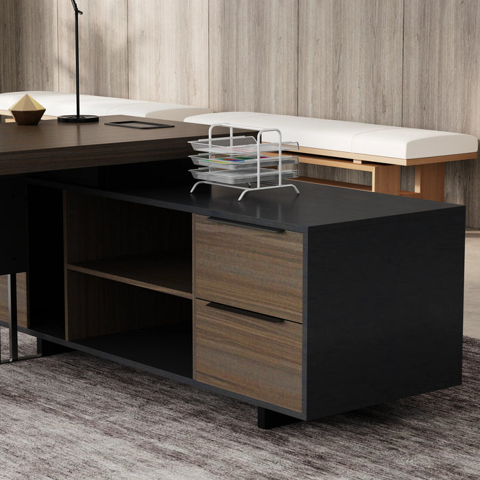 Cecilia 95" L-shaped Executive Desk | AF Essence Tribeca WX-N2802