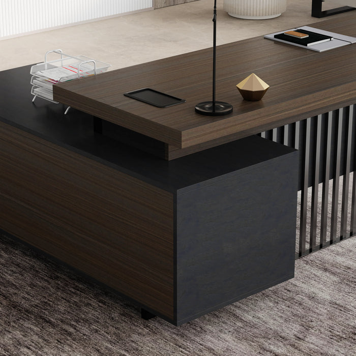 Cecilia 95" L-shaped Executive Desk | AF Essence Tribeca WX-N2802