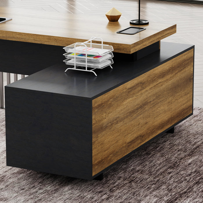 Cecilia 95" L-shaped Executive Desk | AF Essence Tribeca WX-N2802