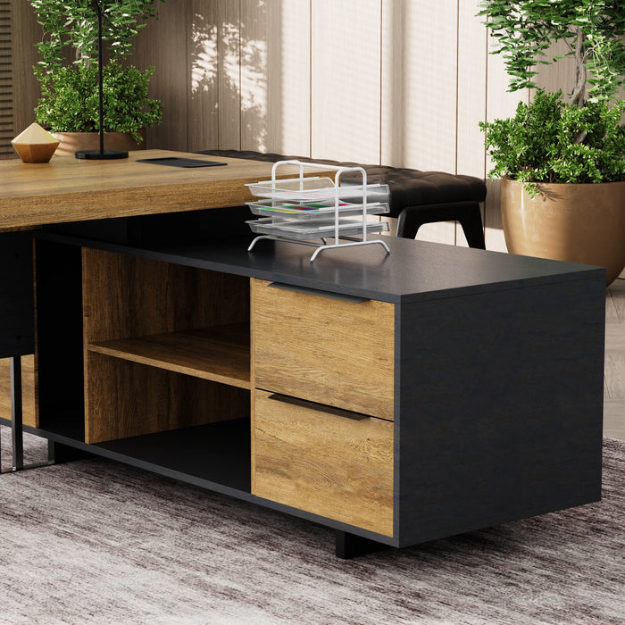 Cecilia 95" L-shaped Executive Desk | AF Essence Tribeca WX-N2802