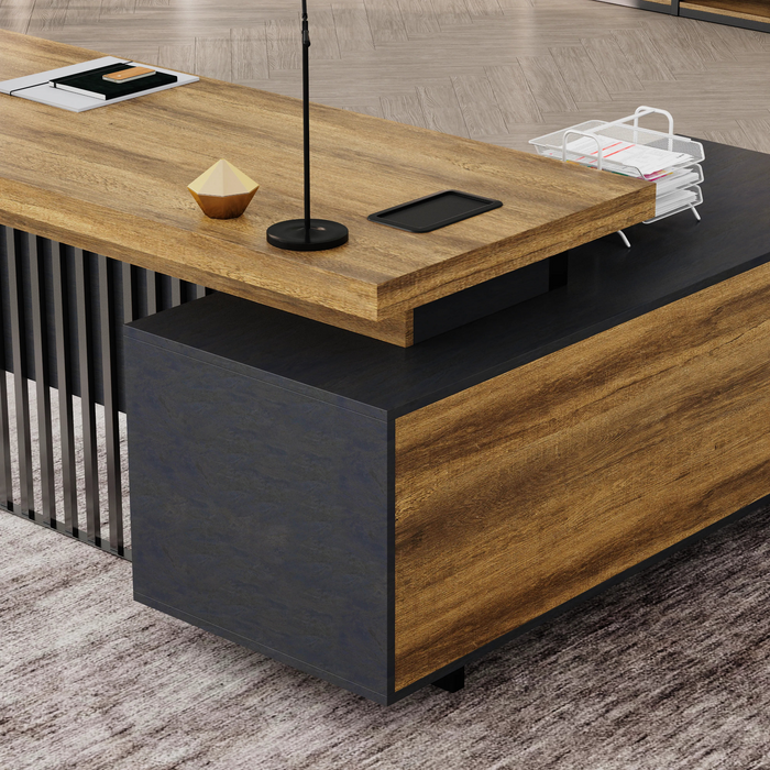 Cecilia 95" L-shaped Executive Desk | AF Essence Tribeca WX-N2802