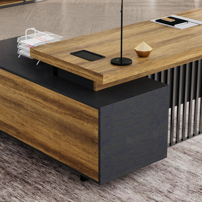 Cecilia 95" L-shaped Executive Desk | AF Essence Tribeca WX-N2802