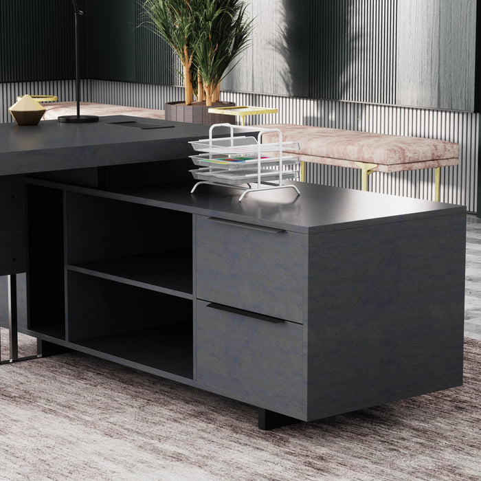 Cecilia 95" L-shaped Executive Desk | AF Essence Tribeca WX-N2802