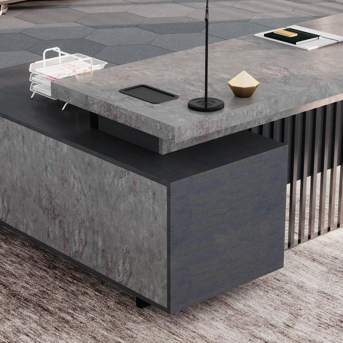 Cecilia 95" L-shaped Executive Desk | AF Essence Tribeca WX-N2802