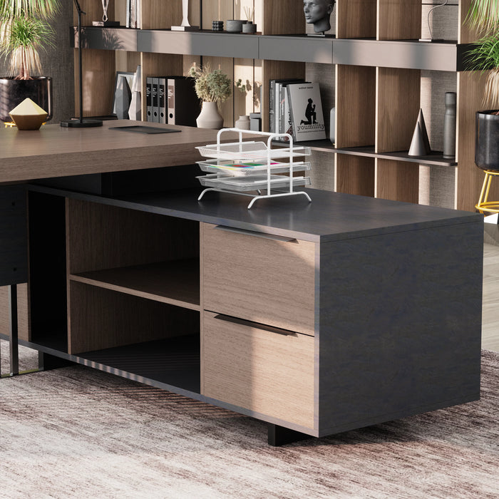 Cecilia 95" L-shaped Executive Desk | AF Essence Tribeca WX-N2802