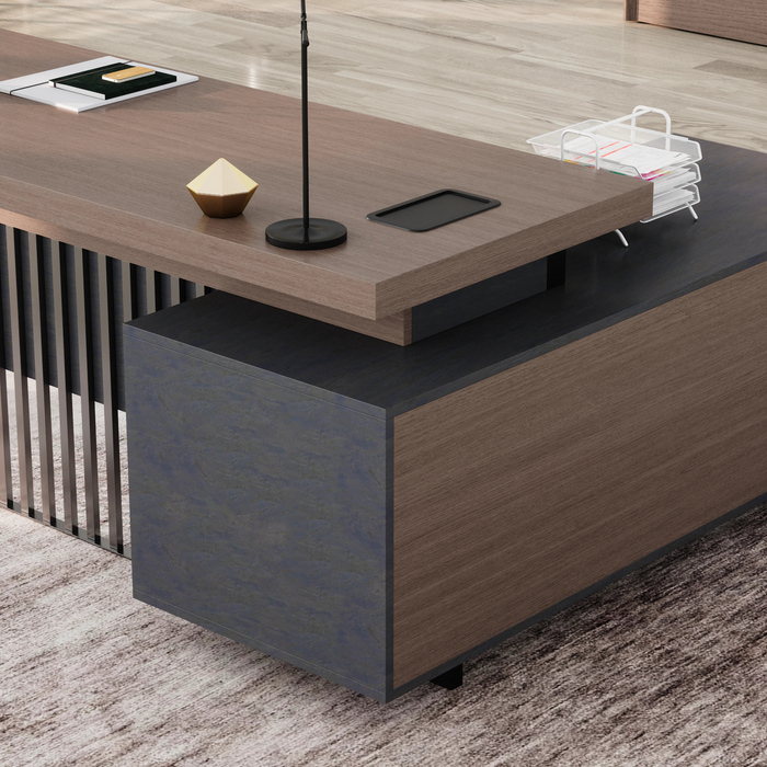 Cecilia 95" L-shaped Executive Desk | AF Essence Tribeca WX-N2802