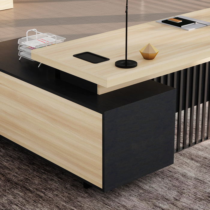 Cecilia 95" L-shaped Executive Desk | AF Essence Tribeca WX-N2802