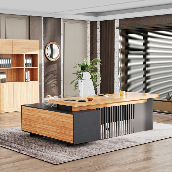 Cecilia 95" L-shaped Executive Desk | AF Essence Tribeca WX-N2802