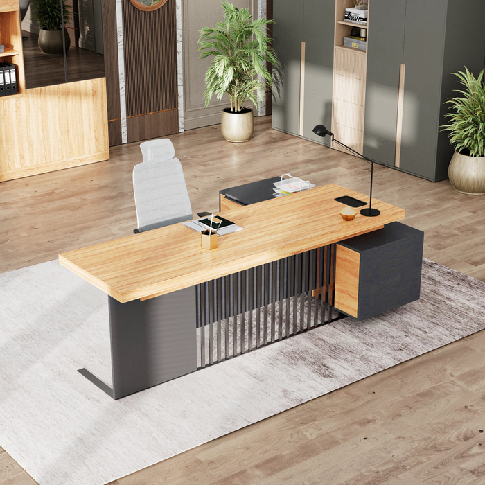 Cecilia 95" L-shaped Executive Desk | AF Essence Tribeca WX-N2802