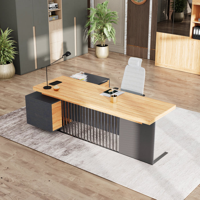 Cecilia 95" L-shaped Executive Desk | AF Essence Tribeca WX-N2802