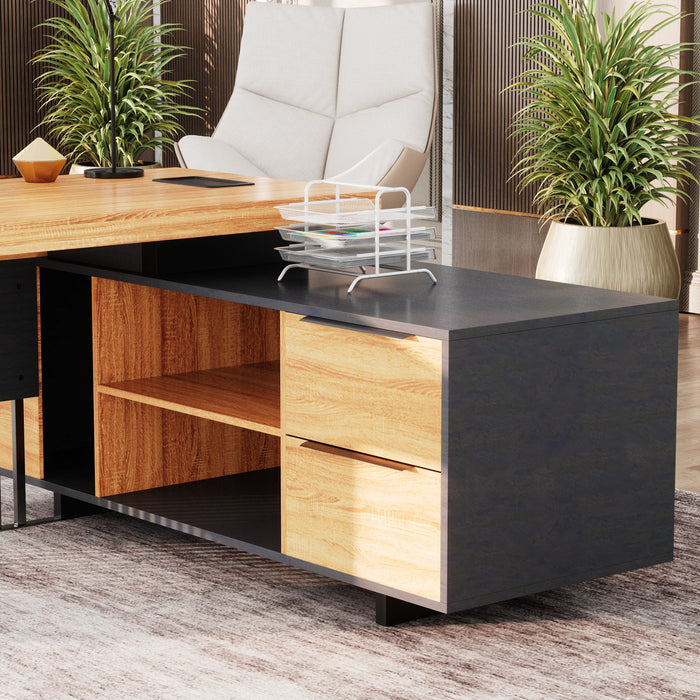 Cecilia 95" L-shaped Executive Desk | AF Essence Tribeca WX-N2802