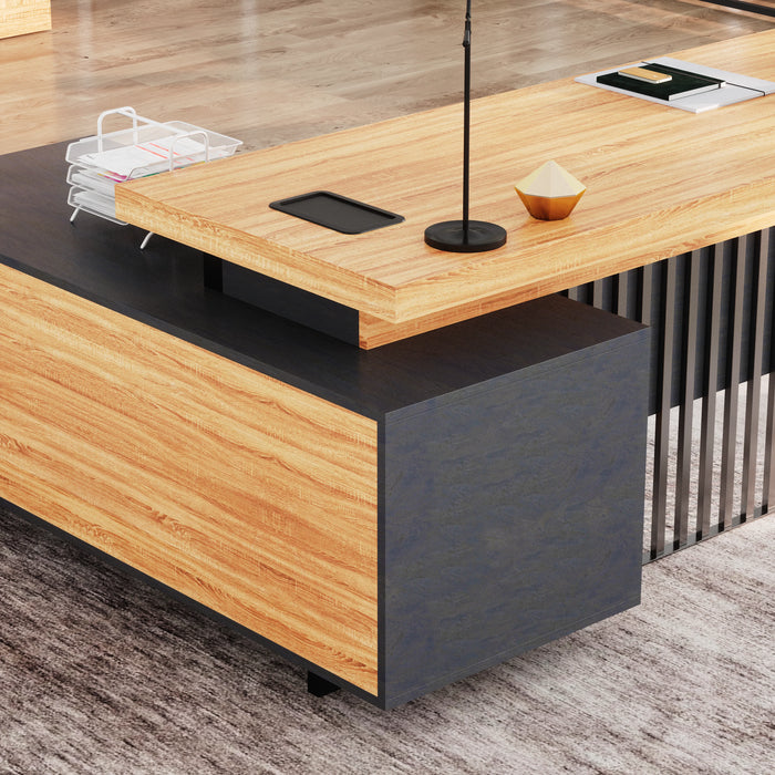 Cecilia 95" L-shaped Executive Desk | AF Essence Tribeca WX-N2802