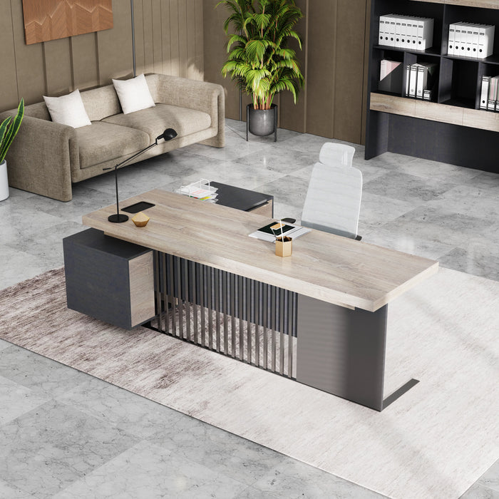 Cecilia 95" L-shaped Executive Desk | AF Essence Tribeca WX-N2802