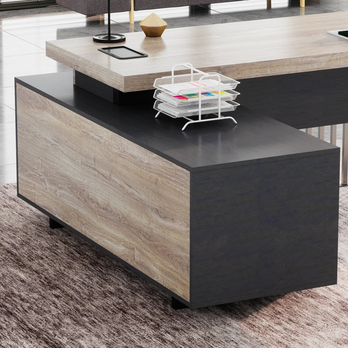 Cecilia 95" L-shaped Executive Desk | AF Essence Tribeca WX-N2802