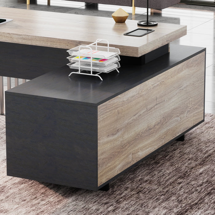 Cecilia 95" L-shaped Executive Desk | AF Essence Tribeca WX-N2802