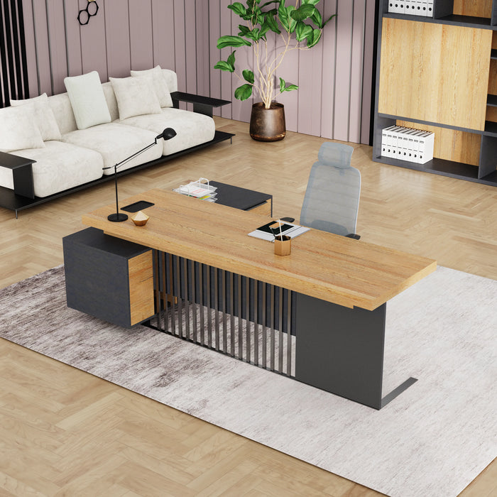 Cecilia 95" L-shaped Executive Desk | AF Essence Tribeca WX-N2802