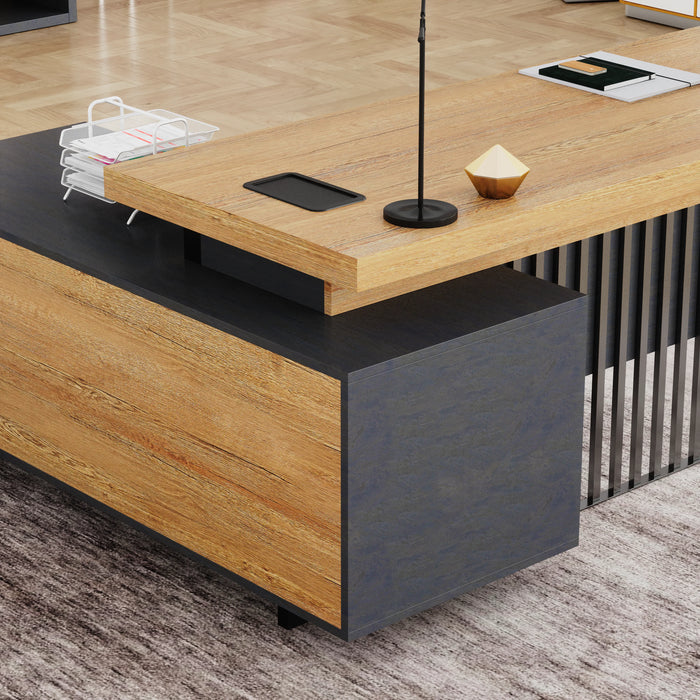 Cecilia 95" L-shaped Executive Desk | AF Essence Tribeca WX-N2802