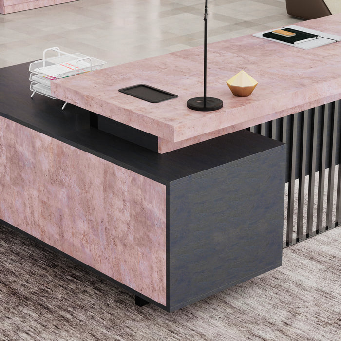 Cecilia 95" L-shaped Executive Desk | AF Essence Tribeca WX-N2802