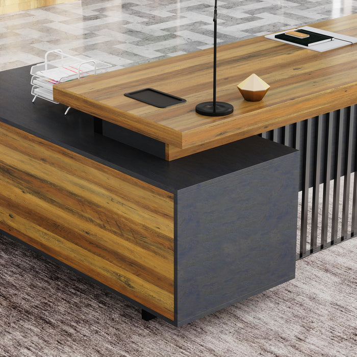 Cecilia 95" L-shaped Executive Desk | AF Essence Tribeca WX-N2802