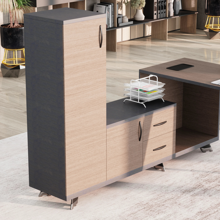 Christian 55" L-shaped Executive Desk | AF Essence Tribeca WX-NW003