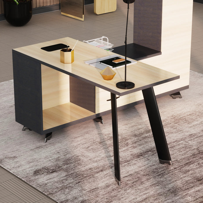 Christian 55" L-shaped Executive Desk | AF Essence Tribeca WX-NW003