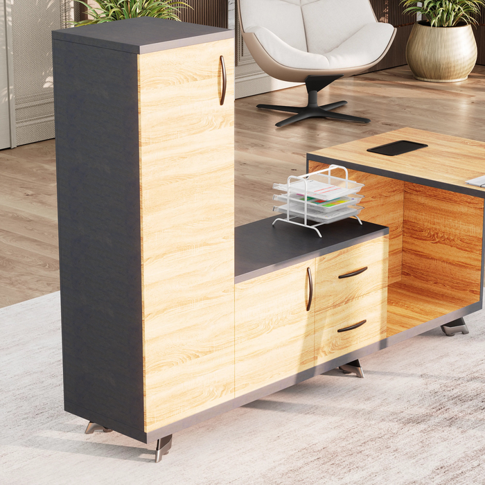 Christian 55" L-shaped Executive Desk | AF Essence Tribeca WX-NW003