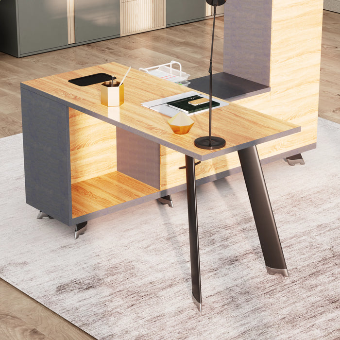 Christian 55" L-shaped Executive Desk | AF Essence Tribeca WX-NW003